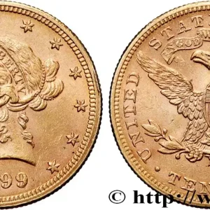 Top Qualité OR, PALLADIUM ET PLATINE INVESTISSEMENT 10 Dollars or "Liberty" 1899 Philadelphie fwo_871852 Monde