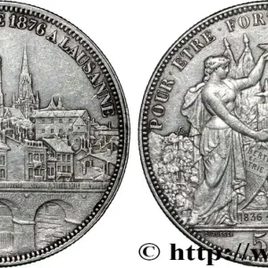 Promotion SUISSE 5 Francs, monnaie de Tir, Lausanne 1876 fwo_850194 Monde