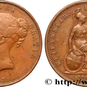 ROYAUME-UNI 1 Penny Victoria “tête jeune” 1858 fwo_871766 Monde Paiement Sécurisé
