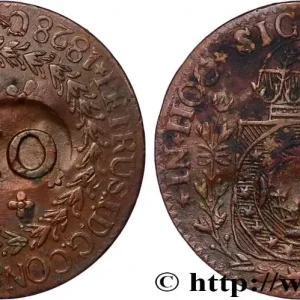 Acheter En Ligne BRÉSIL - EMPIRE DU BRÉSIL - PIERRE II 10 Réis contremarqué sur une 20 Réis de 1828 (1835) fwo_822008 Monde