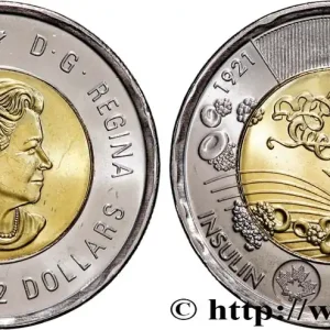 Top Qualité CANADA 2 Dollars Centenaire de la découverte de l’insuline 2021 fwo_825123 Monde