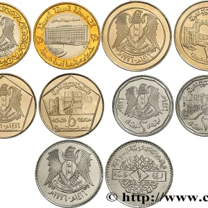 SYRIE Lot de 5 monnaies de 1, 2, 5, 10 et 25 Livres AH1416 1996 fwo_845923 Monde Livraison Mondiale