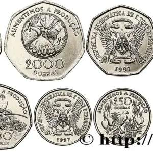 SAINT THOMAS et PRINCE Lot de 5 monnaies 100-2000 Dobras 1997 fwo_849902 Monde Promotion