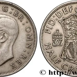 Artisanat ROYAUME-UNI 1/2 Crown Georges VI 1947 fwo_852006 Monde