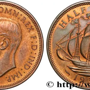 ROYAUME-UNI 1/2 Penny Georges VI 1937 fwo_852735 Monde Petit Prix