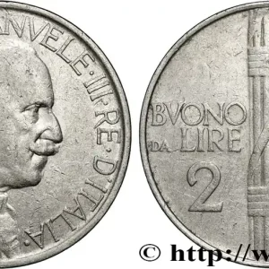 Prix Promo ITALIE Bon pour 2 Lire (Buono da Lire 2) Victor Emmanuel III / faisceau de licteur 1923 Rome fwo_853337 Monde