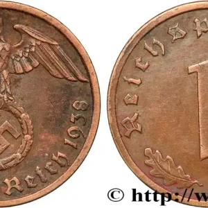 ALLEMAGNE 1 Reichspfennig aigle et swastika 1938 Berlin fwo_854441 Monde Satisfait Ou Remboursé