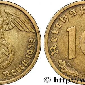 Usine Directe ALLEMAGNE 10 Reichspfennig aigle surmontant une swastika 1938 Munich - D fwo_854452 Monde