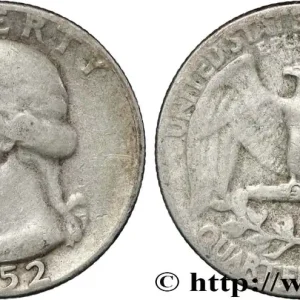 Pas Cher ÉTATS-UNIS D'AMÉRIQUE 1/4 Dollar Georges Washington 1952 Philadelphie fwo_854569 Monde