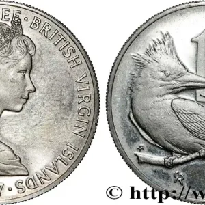 ÎLES VIERGES BRITANNIQUES 10 Cent Jubilé d’argent Elisabeth II 1977 Franklin Mint fwo_856445 Monde Bon Plan