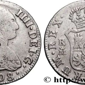 Authentique ESPAGNE - ROYAUME D'ESPAGNE - CHARLES IV 2 Reales 1808 Madrid fwo_856467 Monde