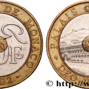 Offre Du Jour MONACO 20 Francs Palais Princier 1992 Paris fwo_859092 Monde