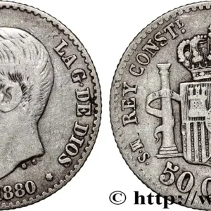 Meilleure Vente ESPAGNE 50 Centimos Alphonse XII 1880 Madrid fwo_862098 Monde