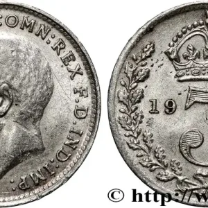 ROYAUME-UNI 3 Pence Georges V 1916 fwo_872918 Monde Certifié