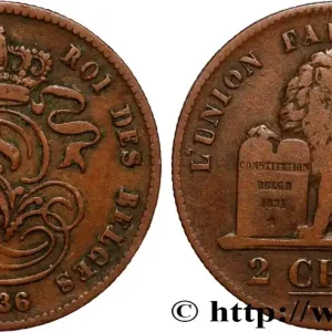 BELGIQUE 2 Centimes Léopold Ier 1836 fwo_873786 Monde Populaire