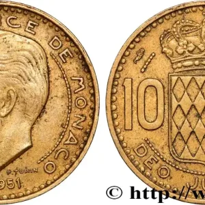 MONACO 10 Francs Rainier III 1951 Paris fwo_873849 Monde Premium