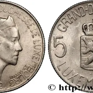 LUXEMBOURG 5 Francs Grande-Duchesse Charlotte 1962 fwo_873891 Monde Super Prix