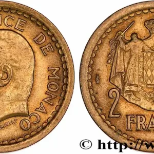 MONACO 2 Francs Louis II (1943) Paris fwo_775658 Monde Vente Directe