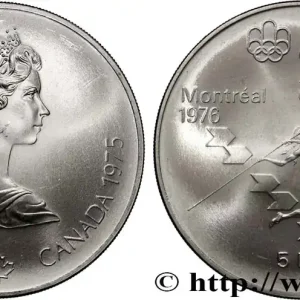 Certifié CANADA 5 Dollars JO Montréal 1976 lancer du javelot 1975 fwo_832175 Monde