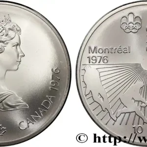 CANADA 10 Dollars JO Montréal 1976 : Élisabeth II / hockey sur gazon / Elisabeth II 1976 fwo_832210 Monde Pas Cher