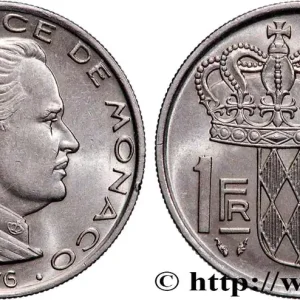 Livraison Gratuite MONACO 1 Franc Rainier III 1976 Paris fwo_833136 Monde