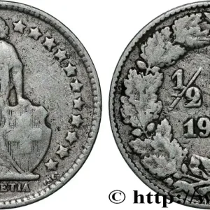 SUISSE 1/2 Franc Helvetia 1910 Berne fwo_839116 Monde Tendance