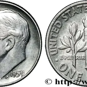 ÉTATS-UNIS D'AMÉRIQUE 1 Dime(10 Cents) Roosevelt 1959 Philadelphie fwo_839724 Monde Livraison Express