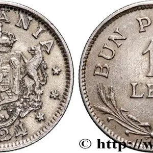 Top Vente ROUMANIE 1 Leu emblème 1924 Bruxelles fwo_841871 Monde