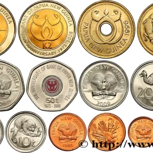 Prix Promo PAPOUASIE NOUVELLE GUINÉE Lot de 8 monnaies 1, 2, 5, 10, 20 et 50 Toea, 1 & 2 Kina 1996-2009 fwo_845386 Monde