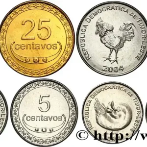 TIMOR Lot de 4 monnaies 1, 5, 10 et 25 Centavos 2004 fwo_845937 Monde En Vogue