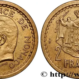 MONACO 2 Francs Louis II (1943) Paris fwo_849080 Monde Top Qualité