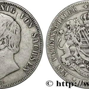 ALLEMAGNE - SAXE 1 Thaler Jean 1864 Dresde fwo_851673 Monde Réduction