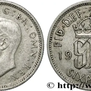 ROYAUME-UNI 6 Pence Georges VI 1946 fwo_853239 Monde Bon Marché