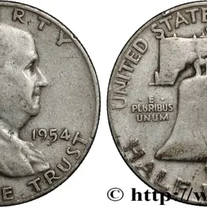 Jusqu’à Épuisement Des Stocks ÉTATS-UNIS D'AMÉRIQUE 1/2 Dollar Benjamin Franklin 1954 Denver fwo_854559 Monde