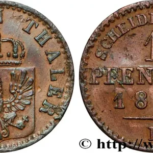 Certifié ALLEMAGNE - PRUSSE 1 Pfenning Royaume de Prusse écu à l’aigle 1868 Hanovre fwo_855918 Monde