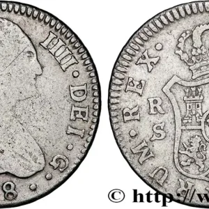Nouvel Arrivage ESPAGNE 2 Reales Charles IV 1808 Séville fwo_856470 Monde