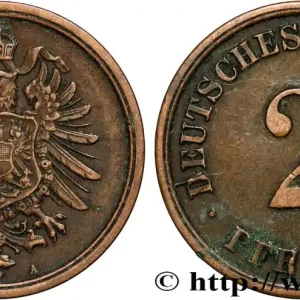 Expédié Aujourd’hui ALLEMAGNE 2 Pfennig aigle impérial 1874 Berlin fwo_858470 Monde