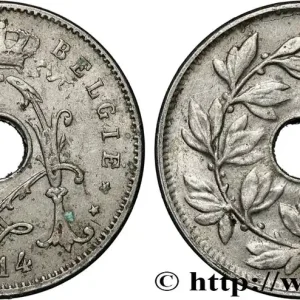 BELGIQUE 5 Centiemen (Centimes) Albert Ier légende flamande 1914 fwo_858623 Monde Must-Have