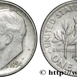 Premium ÉTATS-UNIS D'AMÉRIQUE 1 Dime Mercury 1954 Denver fwo_858837 Monde