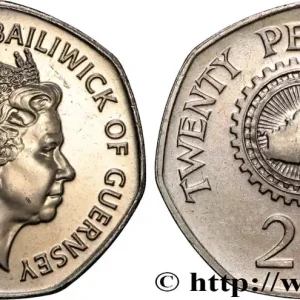 GUERNESEY 20 Pence Elisabeth II / carte de l’île 2006 fwo_859458 Monde Expédié Aujourd’hui