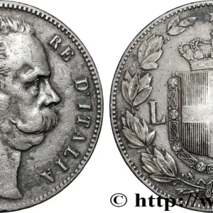 ITALIE - ROYAUME D'ITALIE - HUMBERT Ier 5 Lire 1879 Rome fwo_865057 Monde Prix Cassé