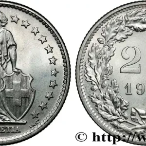 SUISSE 2 Francs Helvetia 1965 Berne fwo_865308 Monde Top Qualité