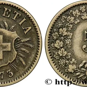 SUISSE 5 Centimes (Rappen) 1873 Berne fwo_865390 Monde Usine Directe