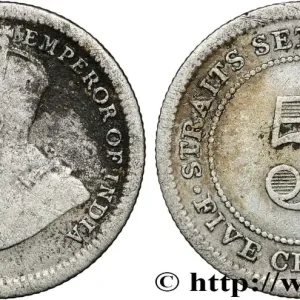 MALAISIE - ÉTABLISSEMENTS DES DÉTROITS 5 Cents Straits Settlements Edouard VII 1926 Bombay fwo_865616 Monde Super Prix