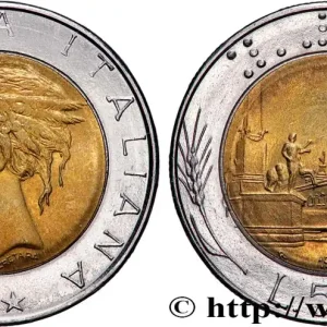 ITALIE 500 Lire tête de femme représentant la République 1987 Rome - R fwo_865860 Monde Fait Main