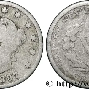 Meilleur Choix ÉTATS-UNIS D'AMÉRIQUE 5 Cents “Liberté” 1897 Philadelphie fwo_865973 Monde