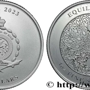 ARGENT D'INVESTISSEMENT 1 Oz - 2 Dollars Proof Equilibrium 2023 fwo_871450 Monde Vente Flash
