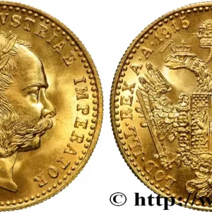 Dernier Modèle OR, PALLADIUM ET PLATINE INVESTISSEMENT 1 Ducat refrappe moderne François-Joseph Ier 1915 fwo_872713 Monde