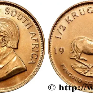 OR, PALLADIUM ET PLATINE INVESTISSEMENT 1/2 Oz - 1/2 Krugerrand Paul Kruger 1982 Prétoria fwo_872723 Monde Produit De Marque