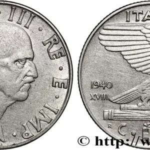 ITALIE 50 Centesimi Victor Emmanuel III an XVIII / aigle sur faisceau 1940 Rome - R fwo_873942 Monde Remise